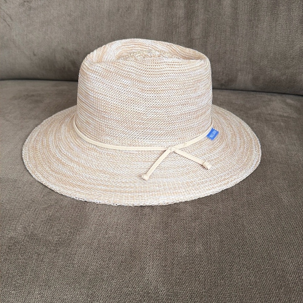 Wide Brim Straw Sun Hat - Cream